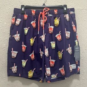 Mosmann Australia Bubble Tea Classic Swim Shorts NWT Purple Size L